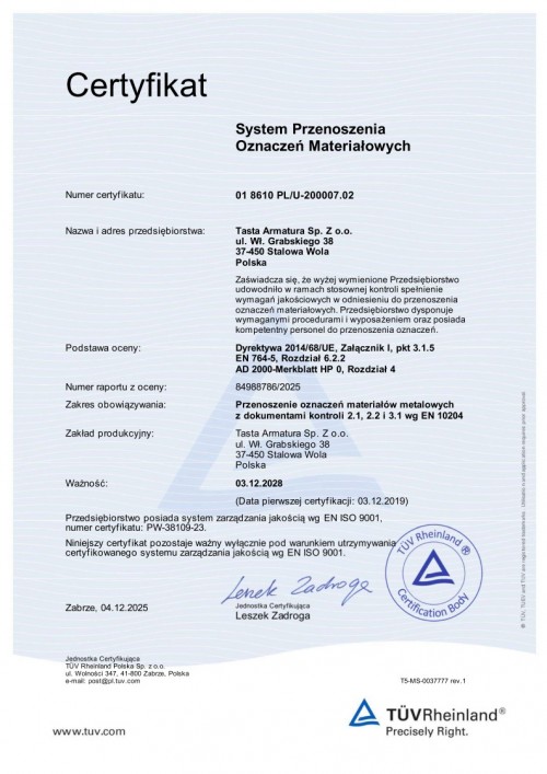 Przenoszenie oznaczeń POL_TUV_Tasta Armatura_2026-2029